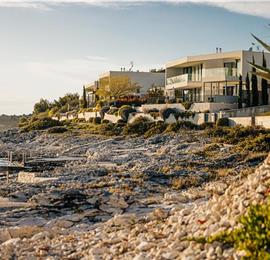 3 x 5 bedroom seafront villa with heated infinity pool near Rogoznica, sleeps 10